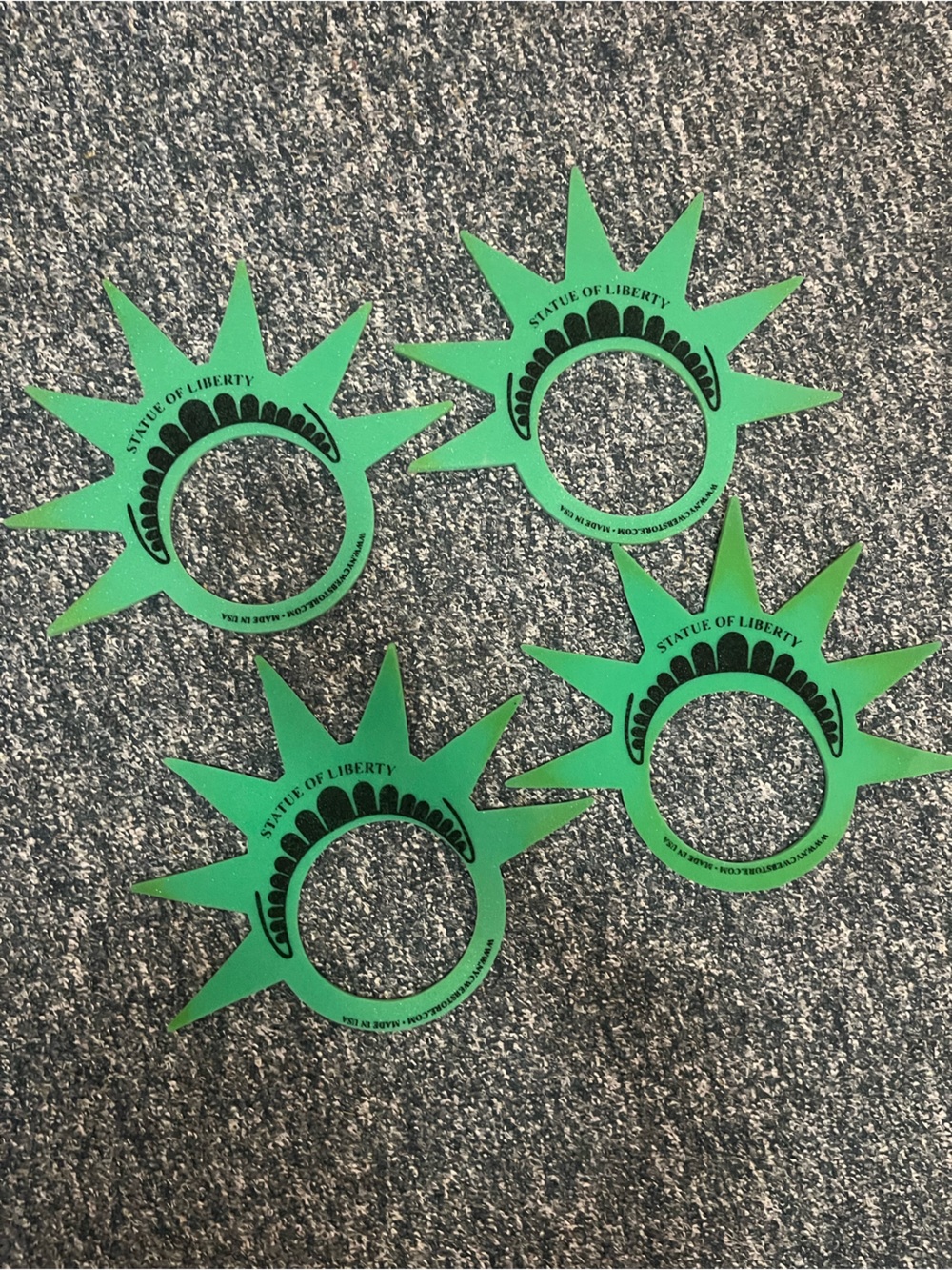 State of Liberty Green Foam Crown - PACK OF 4